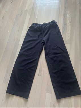 Zara Men's Black Relaxed Drawstring Sweatpants
